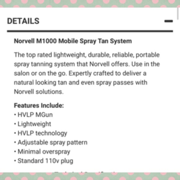 Norvell M1000 Spray Tan Machine - Picture 7 of 9